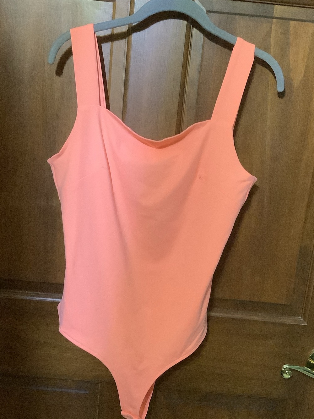 ReoRia Coral Square-Neck Sleeveless Bodysuit